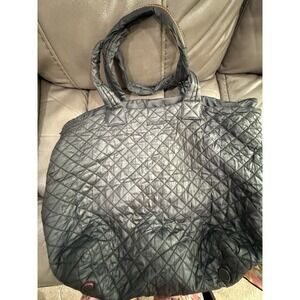 MZ Wallace Black Quilted Metro Tote Lightweight Padded  Bag